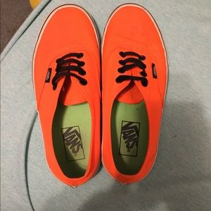 Bright orange Vans Size 7.5